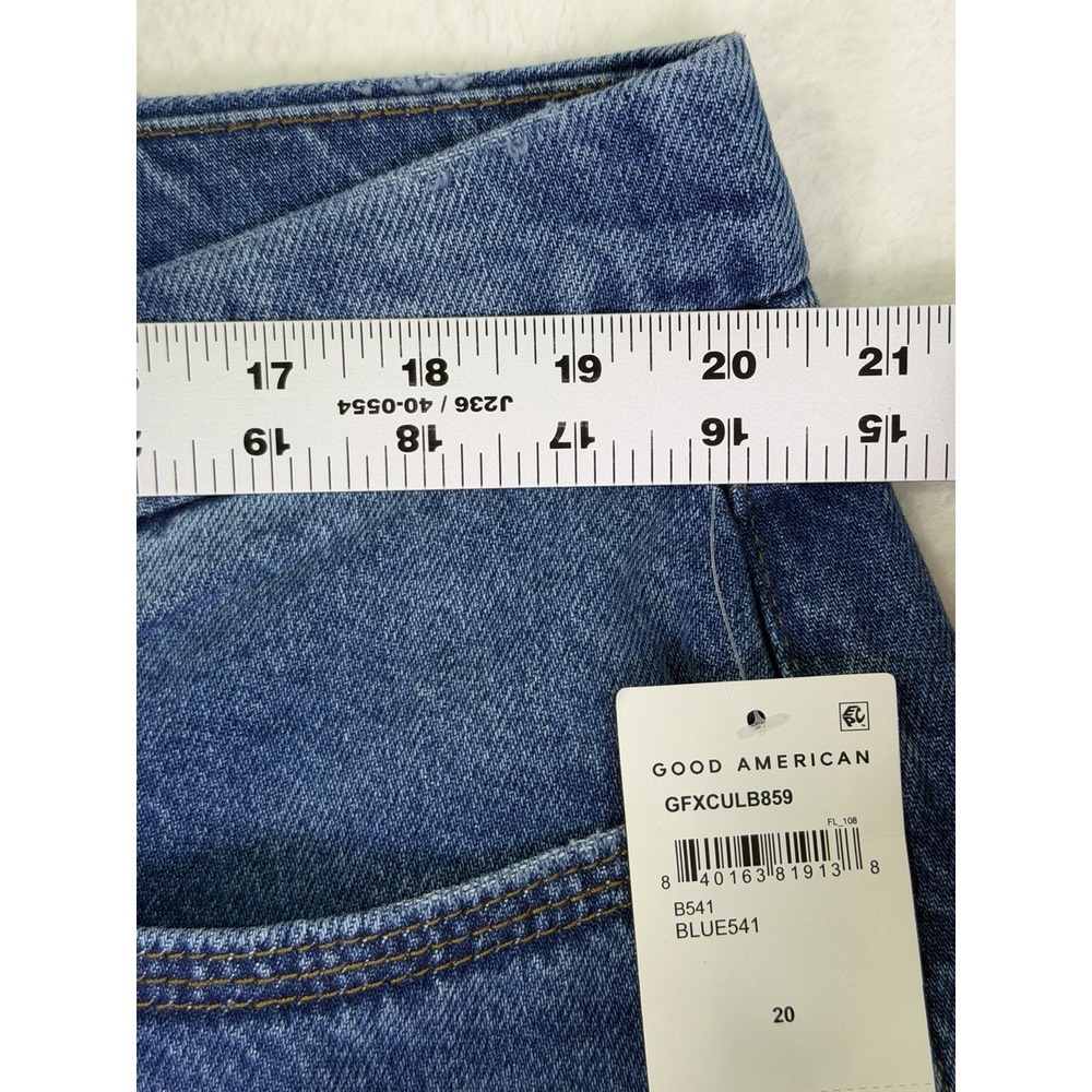 New Good American Jeans Womens 20 Plus Blue Good 90s Mid Rise Baggy Wide Leg - Picture 3 of 11